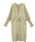Drape Belted Deep V Cardigan
